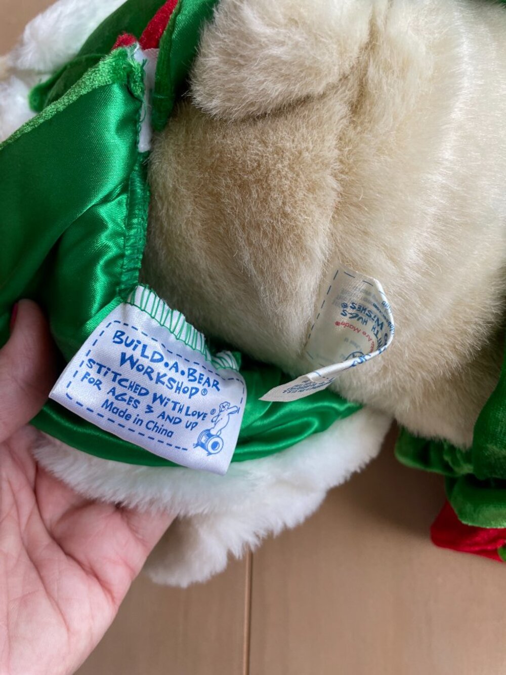 Entire Closet $5! Build A Bear Cream Teddy Bear Christmas Elf Outfit Plush - Picture 5 of 8
